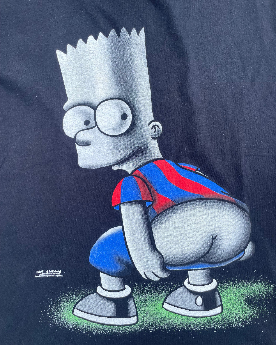 1998s Bart Simpson FC Barcellona Tee