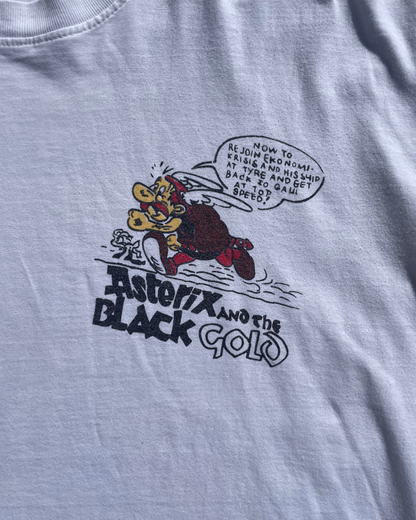 1980s Asterix & Obelix Blach Gold Tee