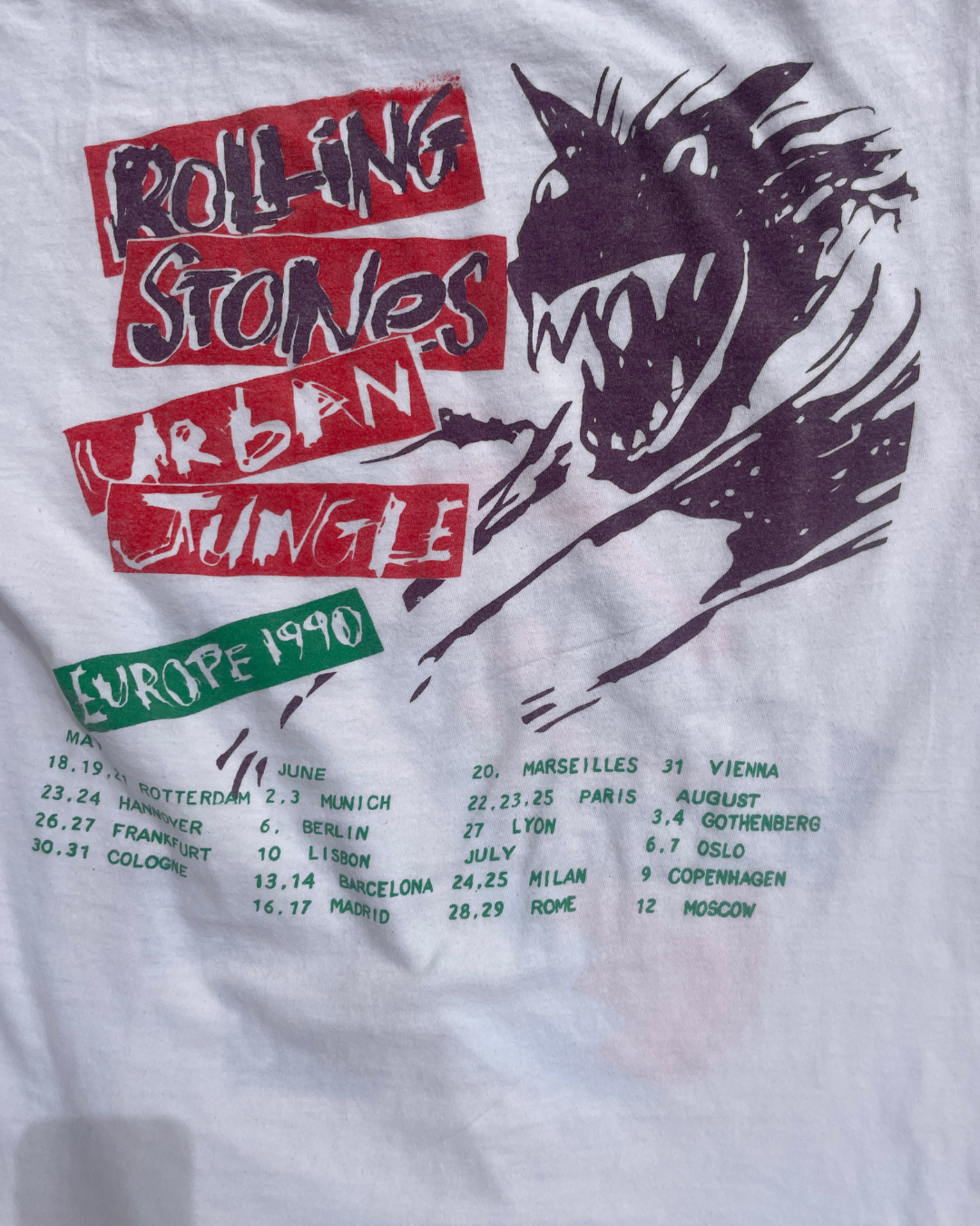 1990s Rolling Stones Urban Jungle Tour Tee
